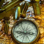compass and map